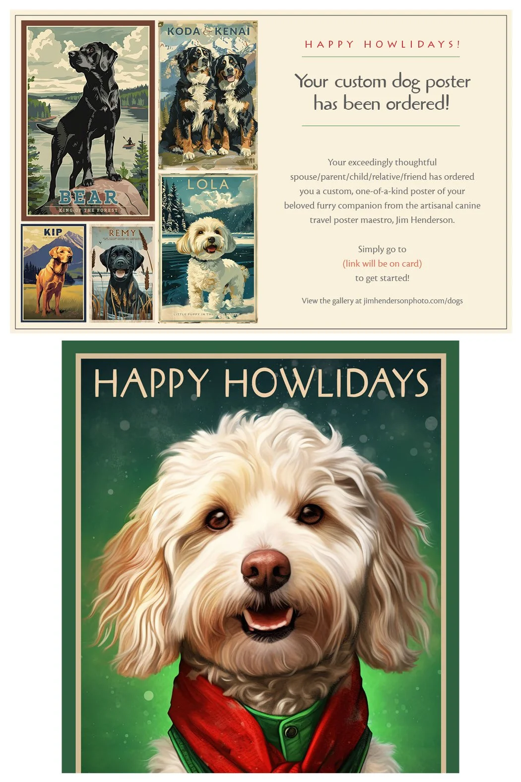 Custom Dog Poster 13x19” Print — Jim Henderson Photography